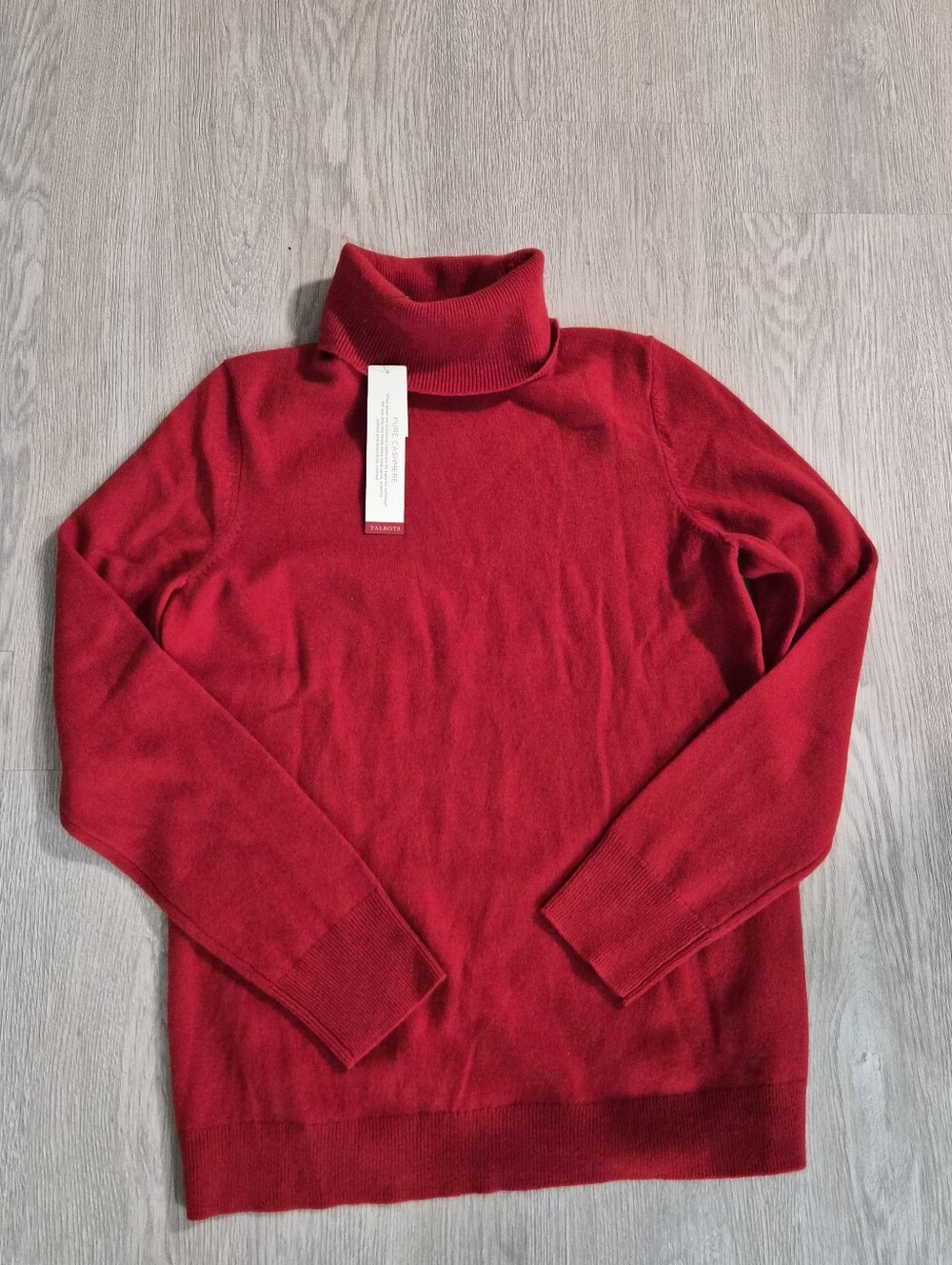 Talbots Pure Cashmere Red Turtleneck Sweater - Size M - New With Tags